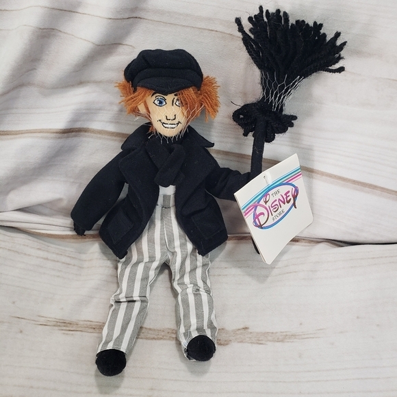 Disney Store Mary Poppins Bert Beanbag Plush Doll Chimney Sweeper 10.5 Inch - Picture 10 of 10